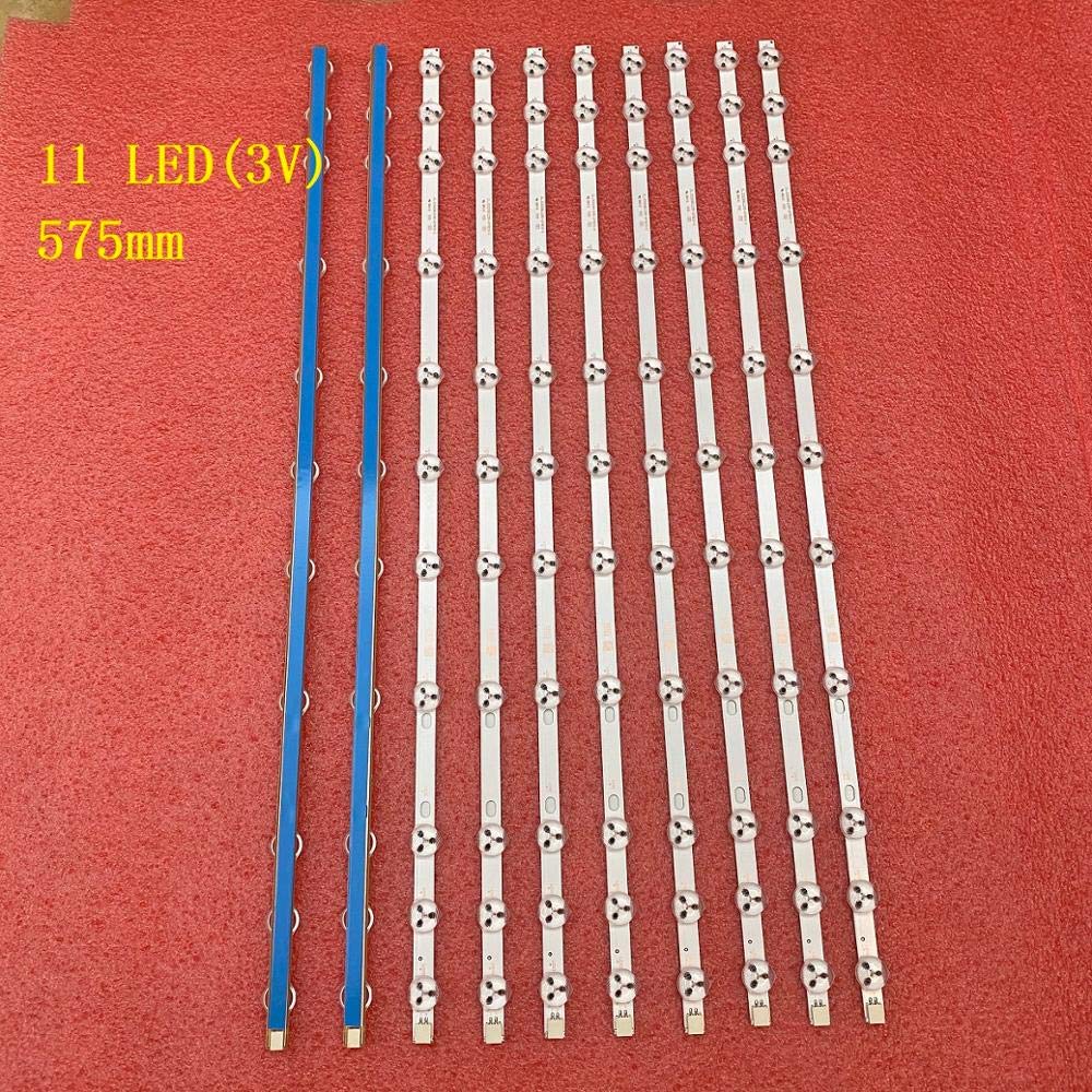 Bande LED Compatible Fit for Telefunkent 32dth401 TFA32472SWHD17 et Hitachi 32HE1000 DLED32265HD DLED32167 32HBT41 32DTIL531 32HEL2839T(4 PCS for 2 TV)