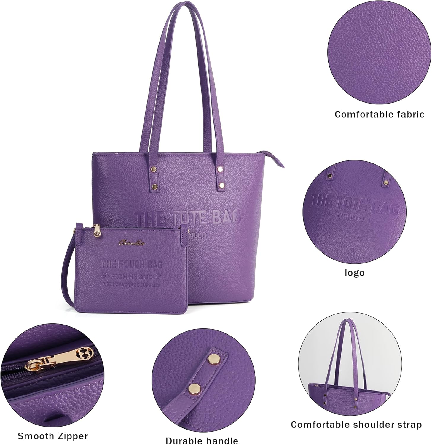 Chinllo Tote Bag for Women, Medium Top Handle Handbags Purse