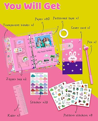 Miniatura 6 de Aocii Kit de diario de bricolaje para niñas, 6, 7, 8, 9, 10, 11, 12, 13 años, ideas de regalo, regalos de cumpleaños para niñas de 6 a 13 años de