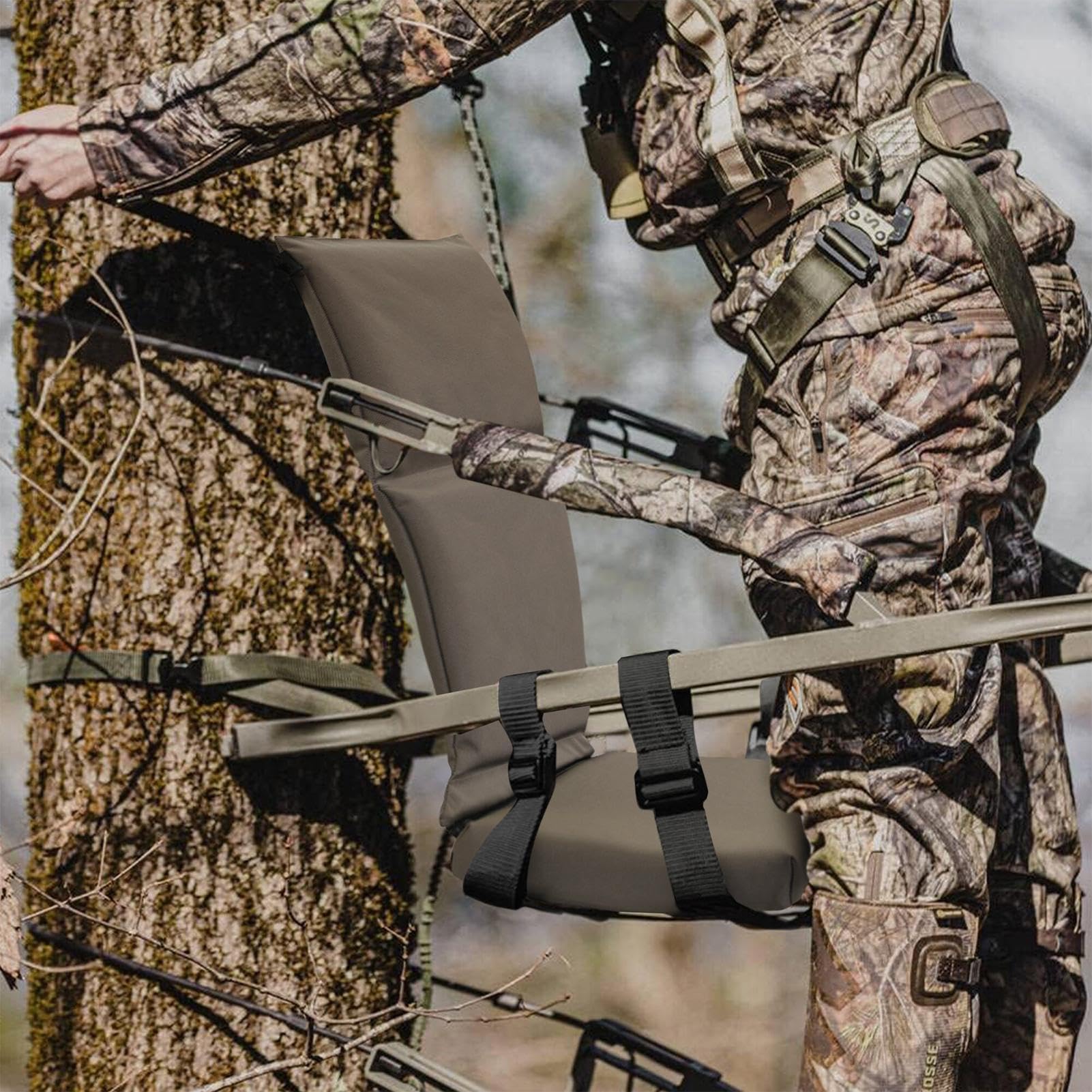Supporto per albero - sedia da caccia | scala di ricambio per la seduta in piedi | sedia per alberi da vertice | Seggiolino in legno da caccia adatto per scalatori e consiglio | Supporto per albero da