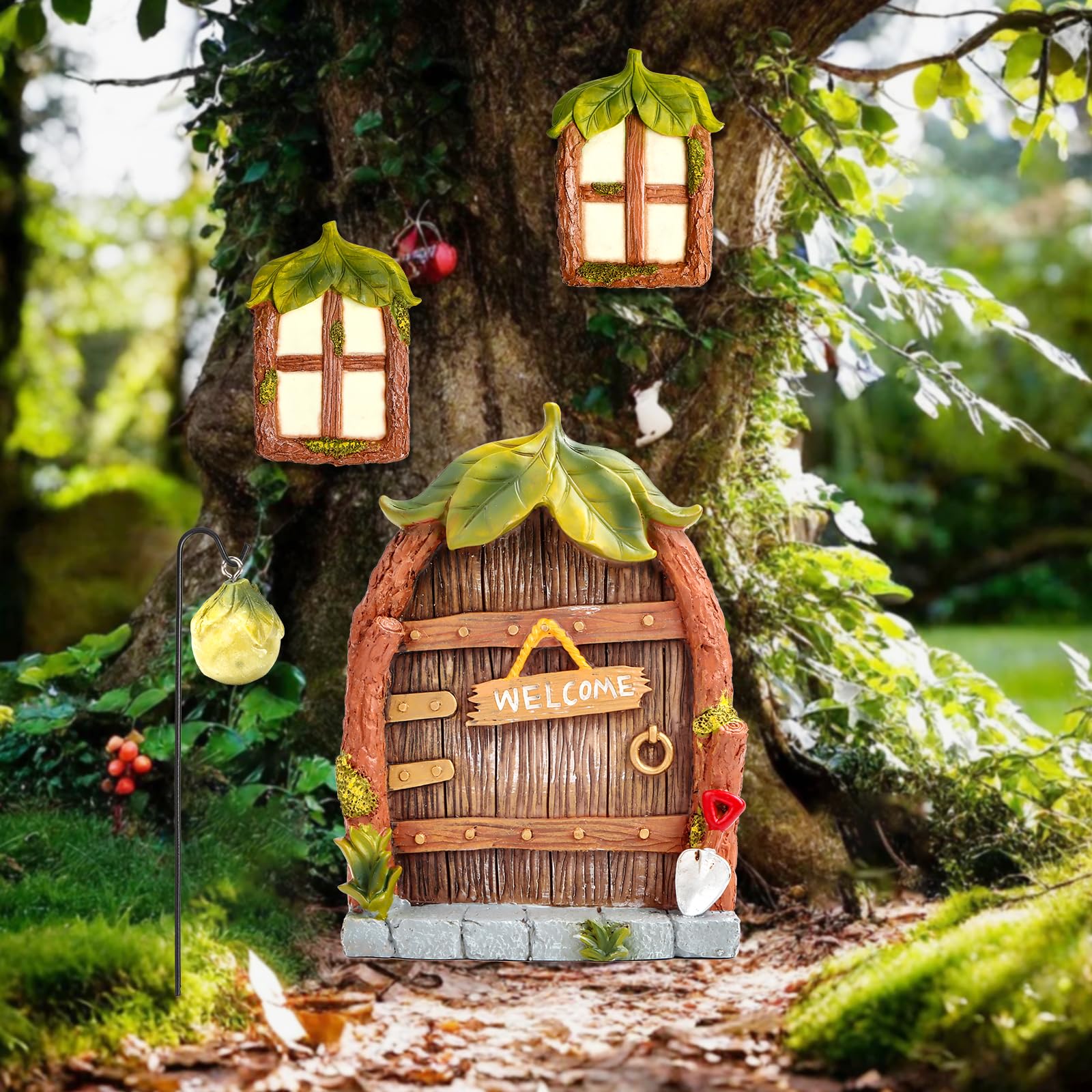 Wpppan Miniatura Resina Tronco Micro Paesaggio Fata Giardino