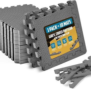 Blado 10 Tiles Interlocking foam Mat - 31x31cm Eva floor tiles with edges