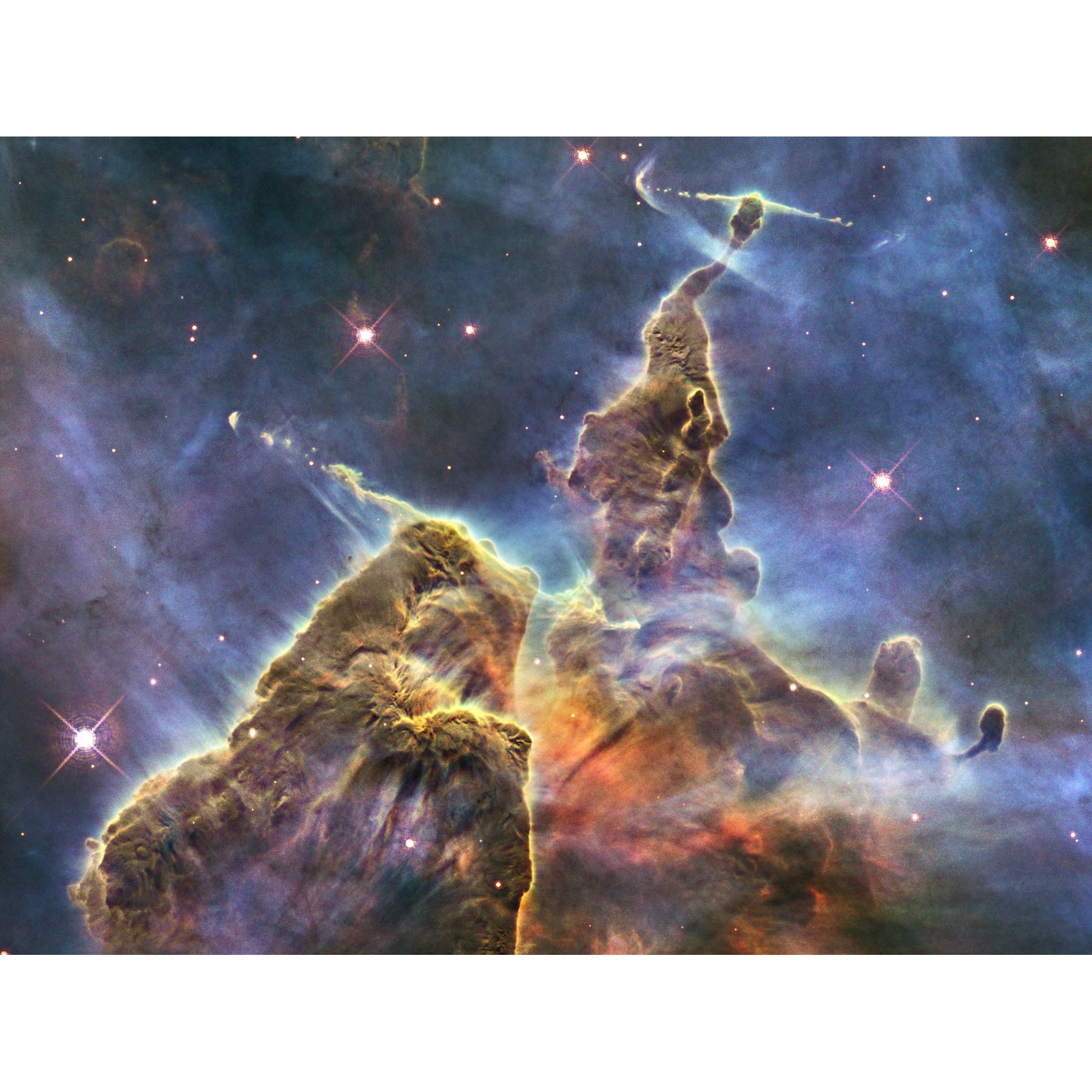 Wee Blue Coo Hubble Space Telescope View Of Mystic Mountain Art Large Art Print Poster Wall Decor 18x24 inch