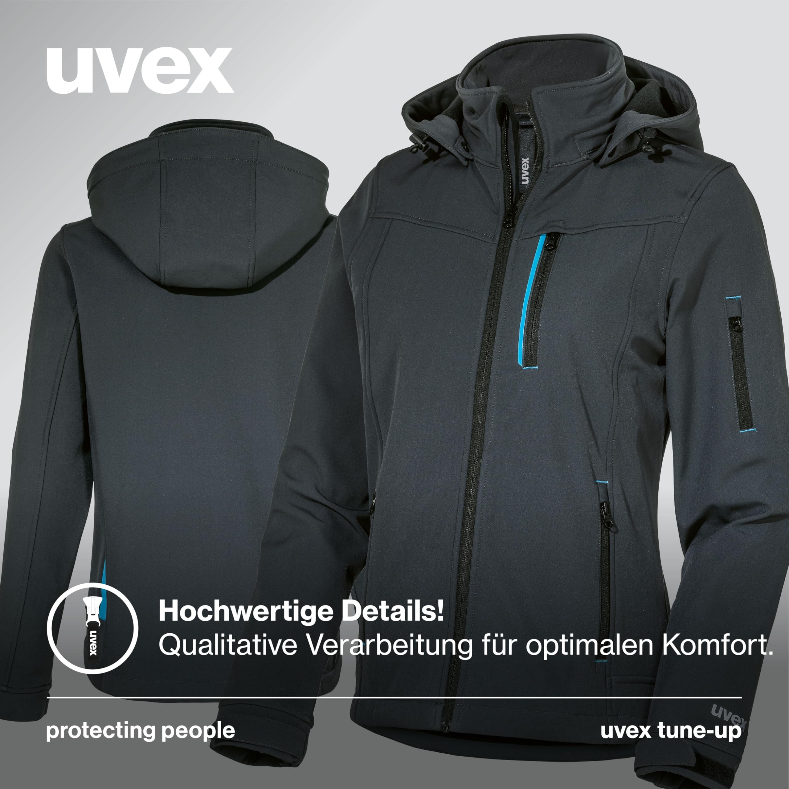 uvex tune-up chaqueta de trabajo softshell mujer repelente al agua