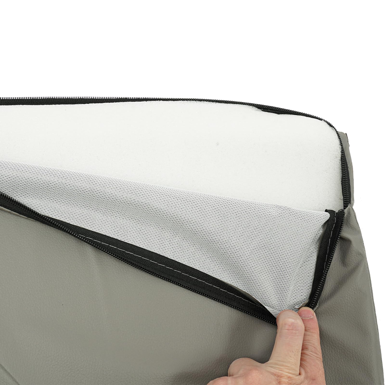 Poltrona con braccioli e cuscini, poltrona lounge, poltrona imbottita, poltrona TV, telaio stabile, portata fino a 130 kg, poltrona per soggiorno, camera da letto (grigio)