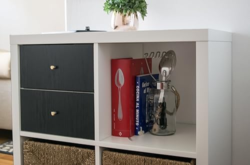 Miniatura 4 de d-c-fix Película autoadhesiva decorativa, madera negra, rollo de 26 x 78 pulgadas, paquete de 2