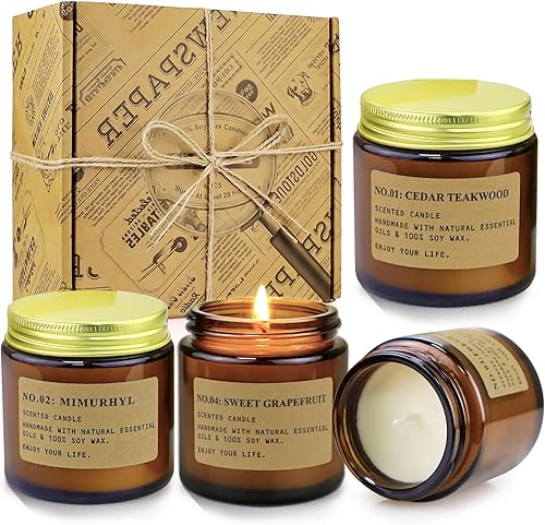 Miniatura 10 de 6 Pack Candles for Home Scented, Candles Gift Set, Aromatherapy Jar Candles for Home, 24 OZ 180 Hour Long Lasting Candles, Christmas Candles Gifts