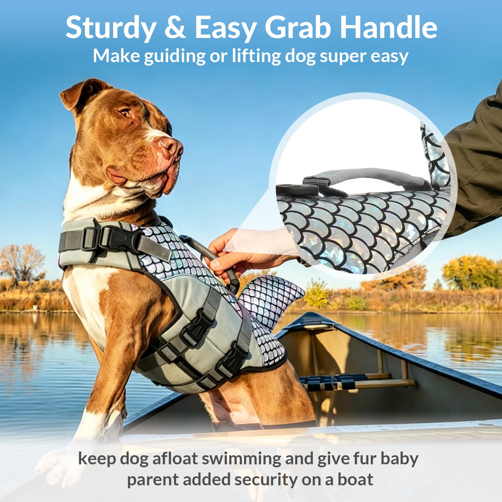 Chaleco Salvavidas Perros Tiburón, Flotador Piscina Perros Chaleco De Seguridad Agua con Asa De Rescate, Protege A Tu Mascota En El Agua Y Reduce La Ingestión O Inhalación De Agua De Mar(Gris, XS)