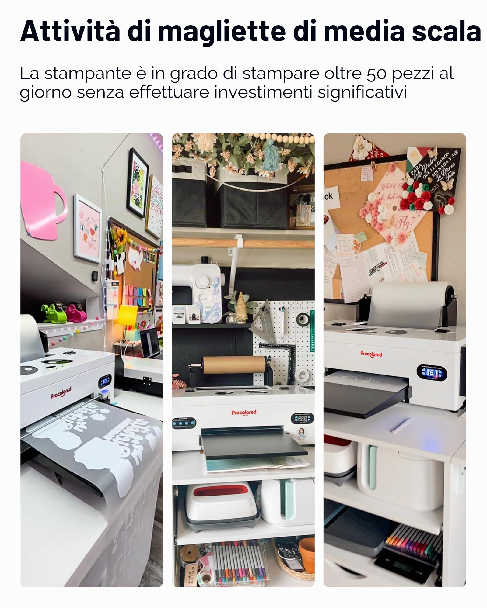 Procolored F13 Macchina da stampa DTF formato A3 L1800, stampante diretta su pellicola per abbigliamento personalizzato fai da te, magliette, felpe con cappuccio e tessuto