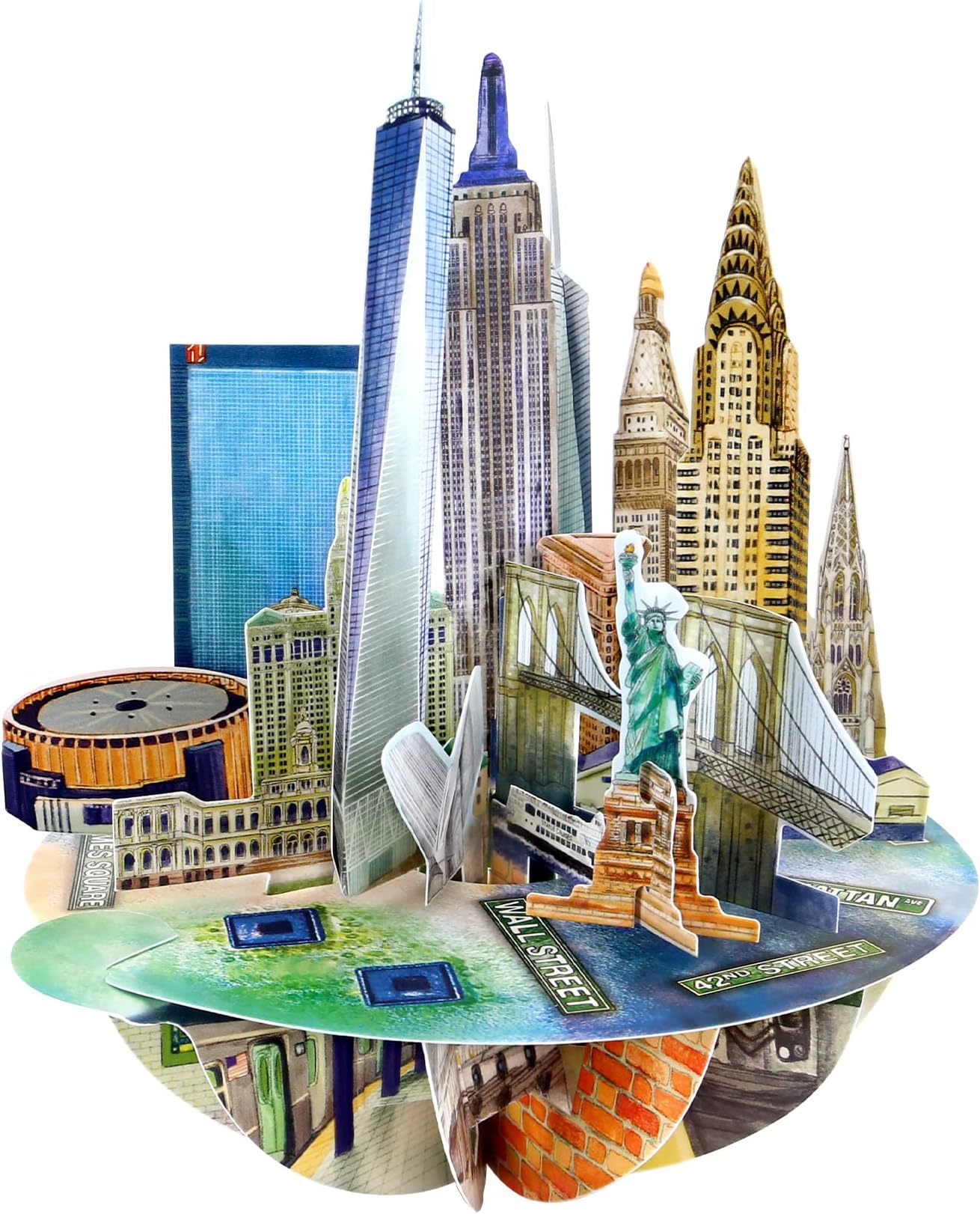 SANTORO Pirouette, 3D Pop Up Greeting Card - New York City - For Him, For Her, Birthday, Thank You, Destination