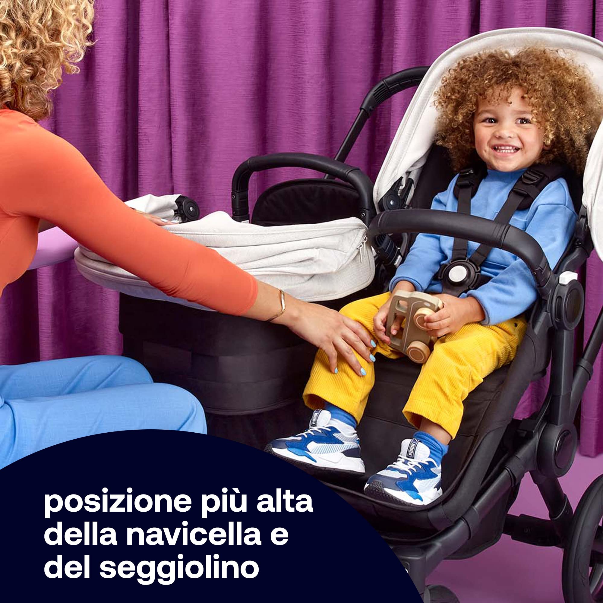 Bugaboo Donkey 5 Duo, Set di Conversione Completo, Affiancato, Design Migliorato, Seduta Reversibile, Guida a una Mano e Archiviazione Espandibile, Forest Green
