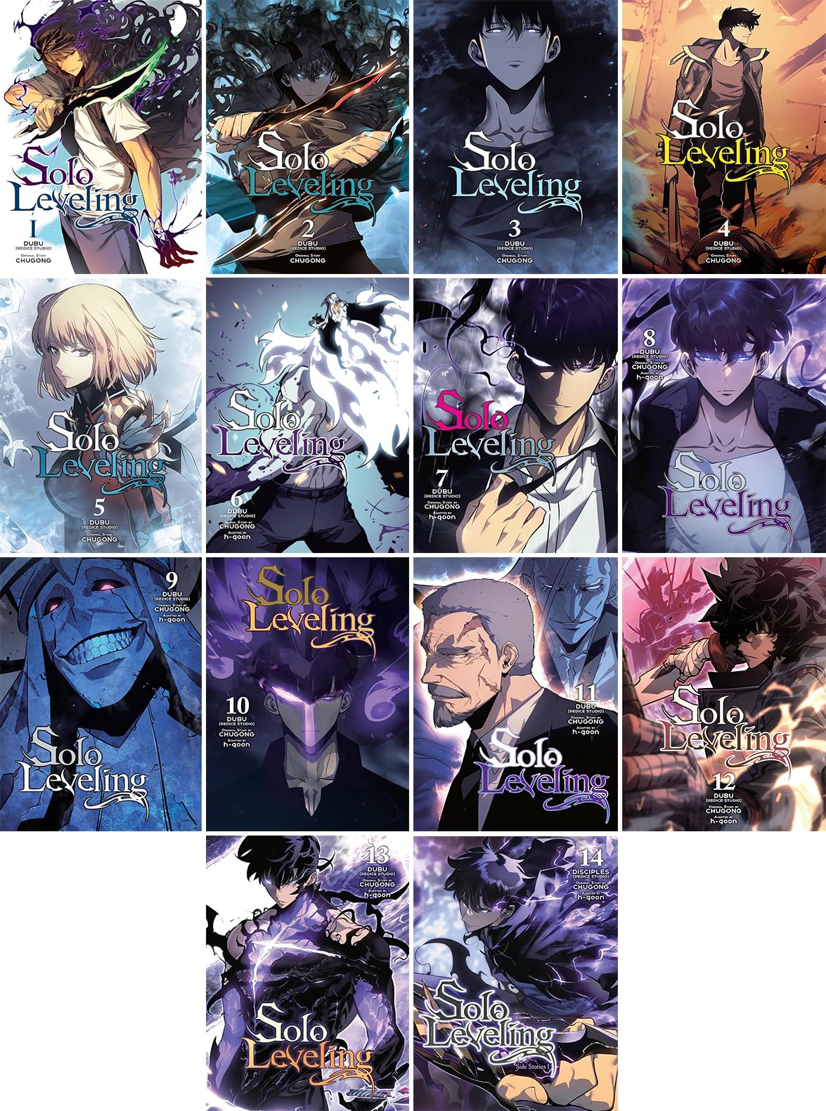 Solo Leveling Manga Series 14 Collection Books Set Vol 1-14 by Chugong