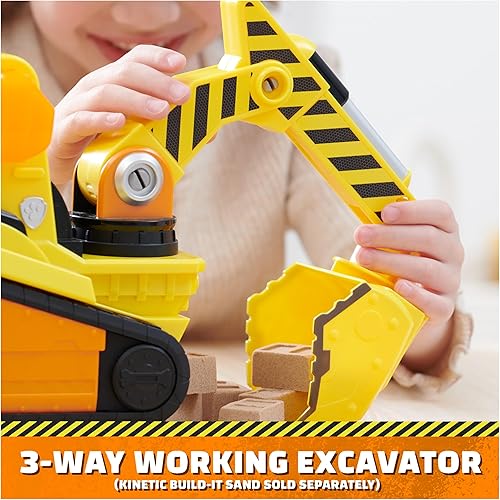 Miniatura 2 de Rubble & Crew, Bulldozer de construcción de juguete de lujo Bark Yard con luces, sonidos y figura de acción de Rubble, juguetes para niños y niñas