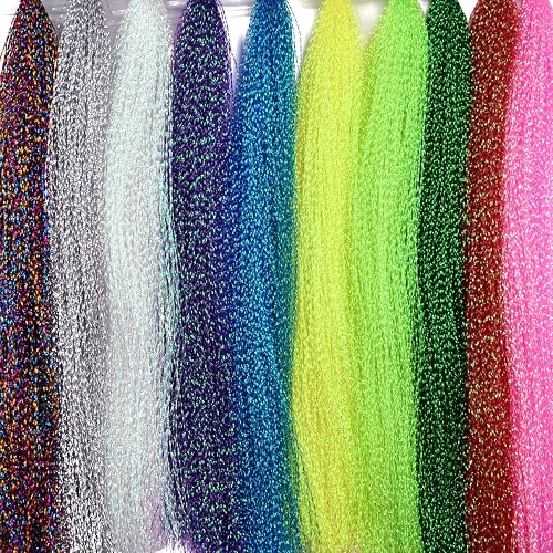 10 unknown fly-tying-material, 10 Colors Crystal Flash-SET A