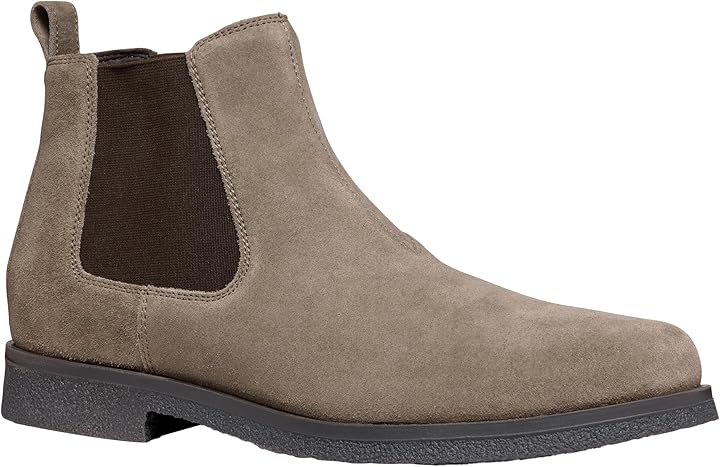 Geox stivaletti per uomo alla caviglia scarpe in pelle scamosciata grigio tortora