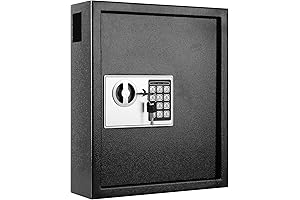 KNOX BOX Fire Department Approved Security Key Safe 60-Key Digital Wall-Mounted White