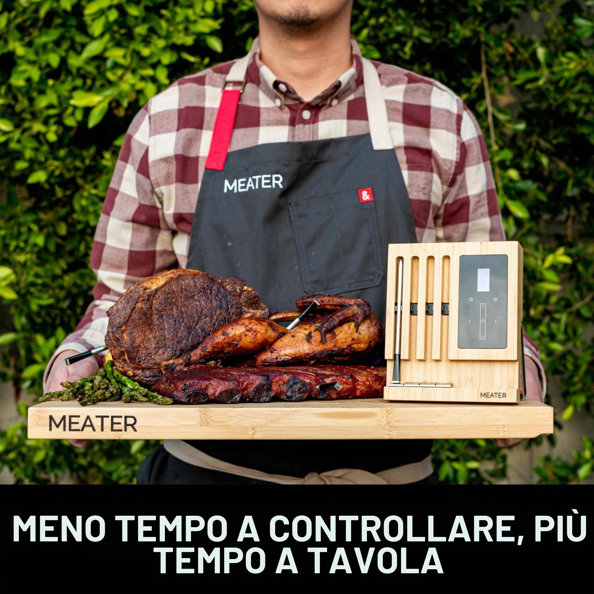 MEATER Block | Termometro WiFi con Quattro Sonde Senza Fili Per Forno, Grigliate, Barbecue. App in Italiano Compatibile con iPhone, Android, iPad e Tablet