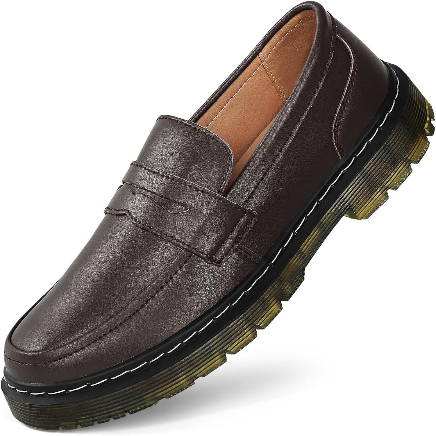 Men's Classic Penny Loafers Fashion Comfort Casual Slip-on Dress Wide Shoes