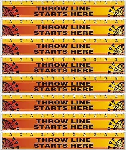 Lewtemi Pegatina de PVC para tablero de dardos, marcador de línea de dedo del pie para jugadores de dardos, accesorios de juego, 23 x 3.15 pulgadas