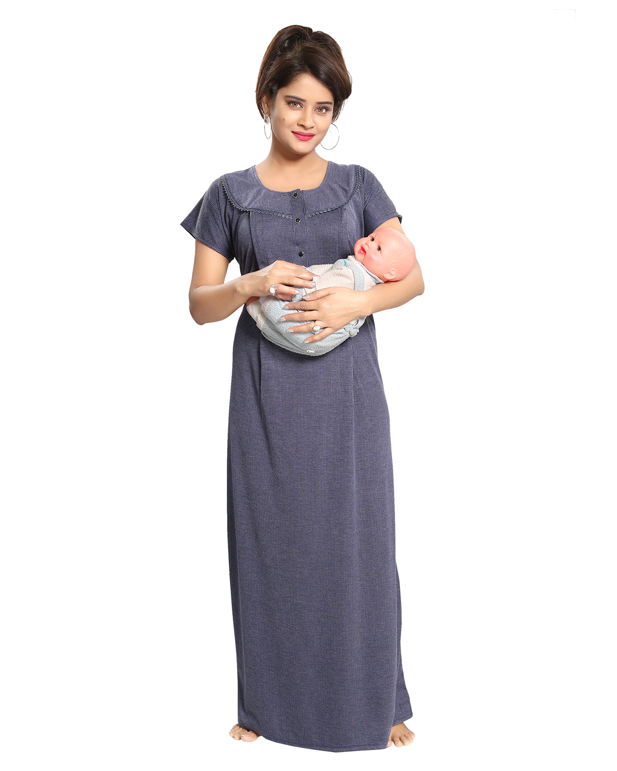 Fabme Women NW0142 Maternity/Feeding Nighty