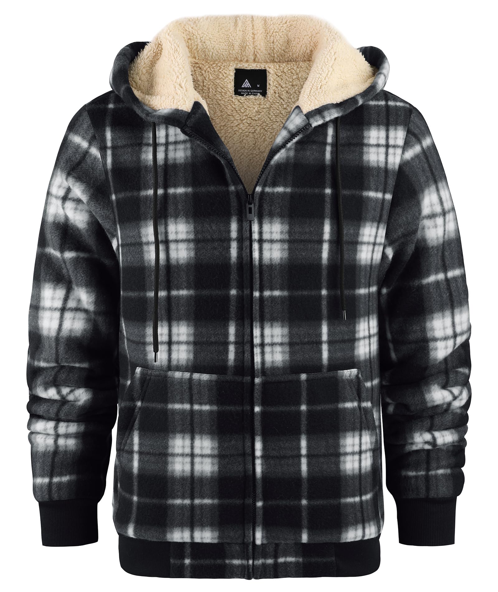 geeksport geeksport geeksport geeksport Felpa da Uomo con Cappuccio e Full Zip Fleece Hoodies for Men Sportive Inverno