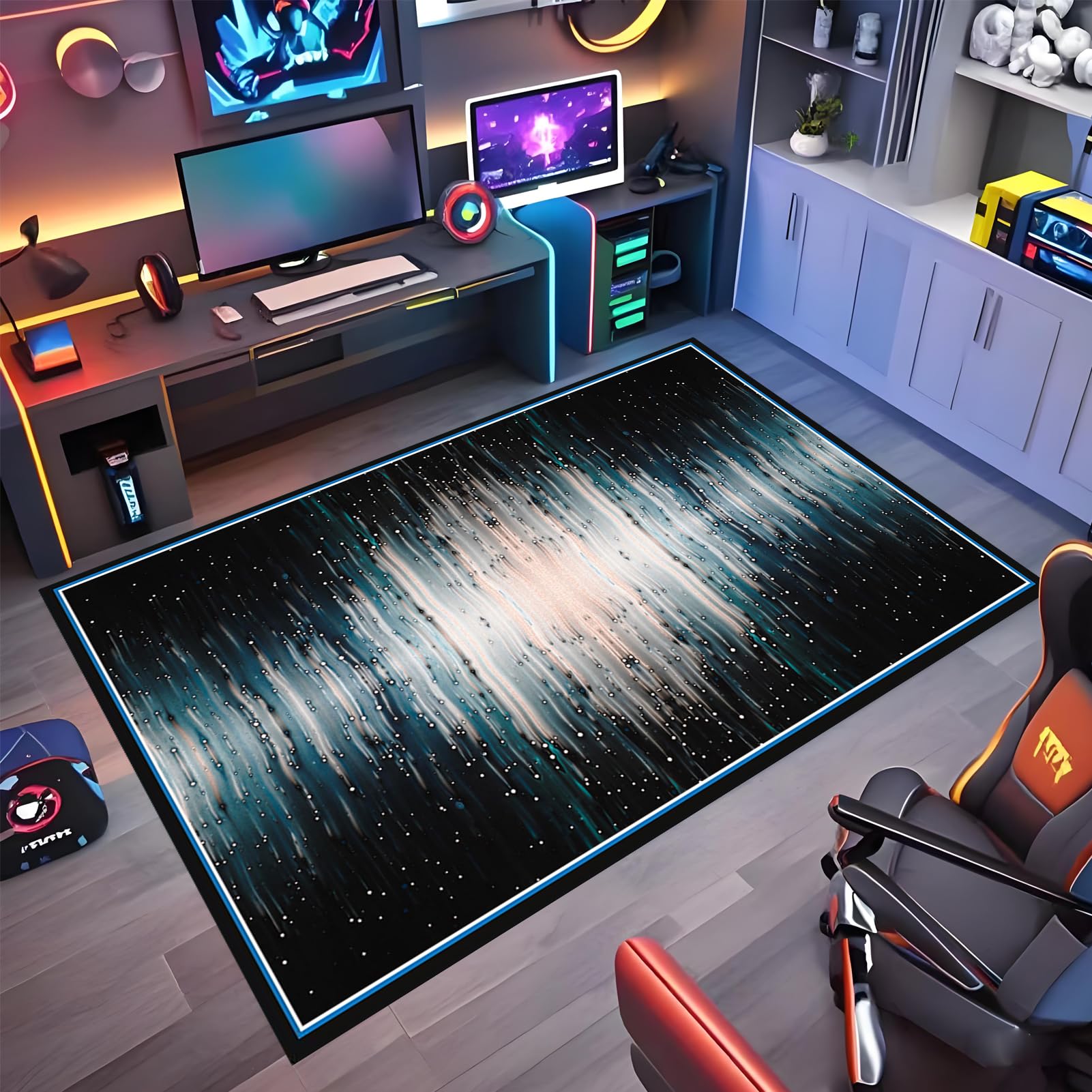 Wuzqju Gaming Chair Mat Non Slip 100 x 150 cm Chair Mat Office Chair Mat for Hard Floor Gaming Chair Mat Low Pile Desk Chair Mat Multi-Purpose Hard Floor Protector Chair Mats for Home and Office