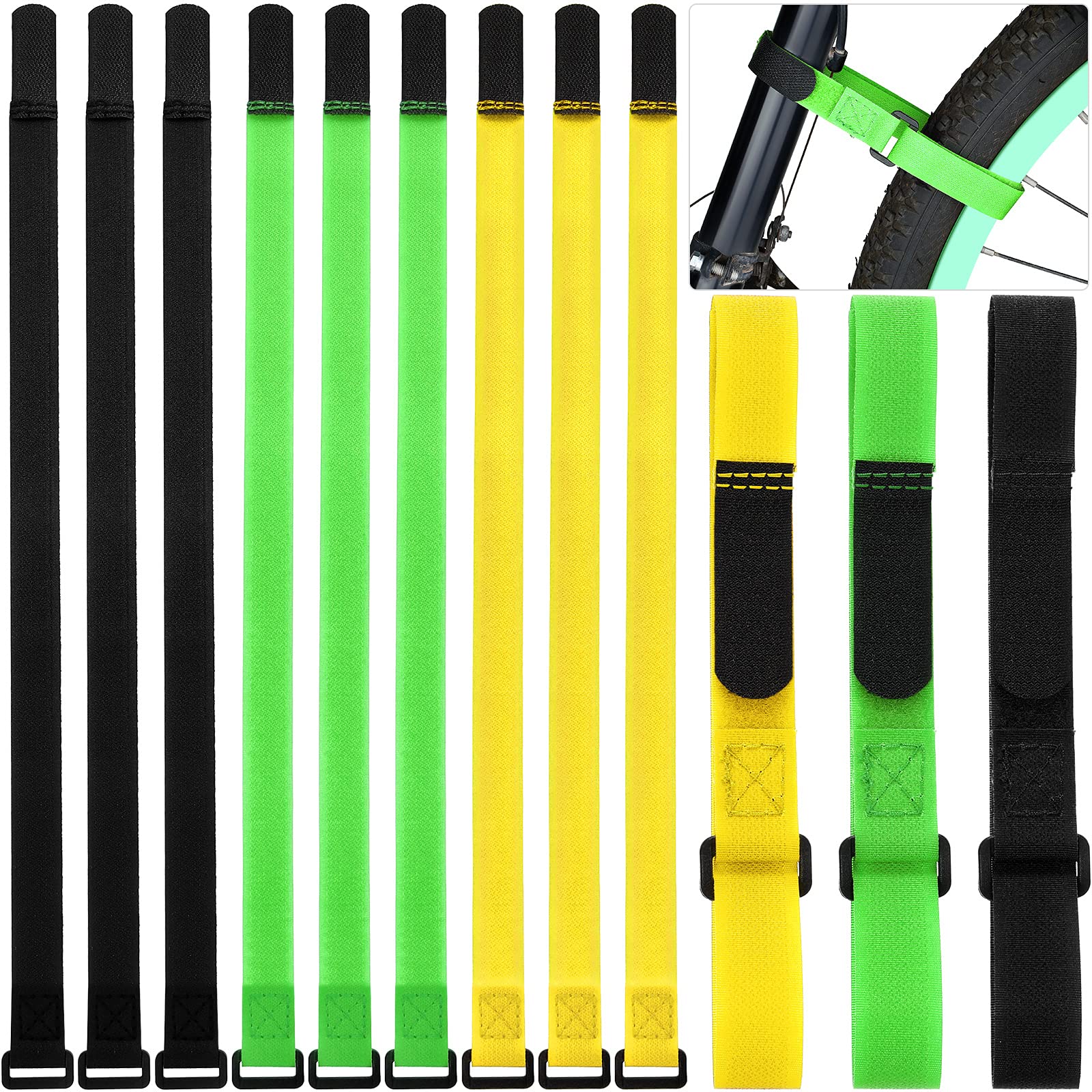 Lot De 10 Sangles Stabilisatrices Pour Porte-vélos (30cm) – Neuves