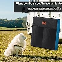 Vista 7 de PJYuCien - Corralito para perros con bolsa de almacenamiento, 31.3" de alto, 8 paneles, corralito para cachorros con fondo cuadrado, cerca