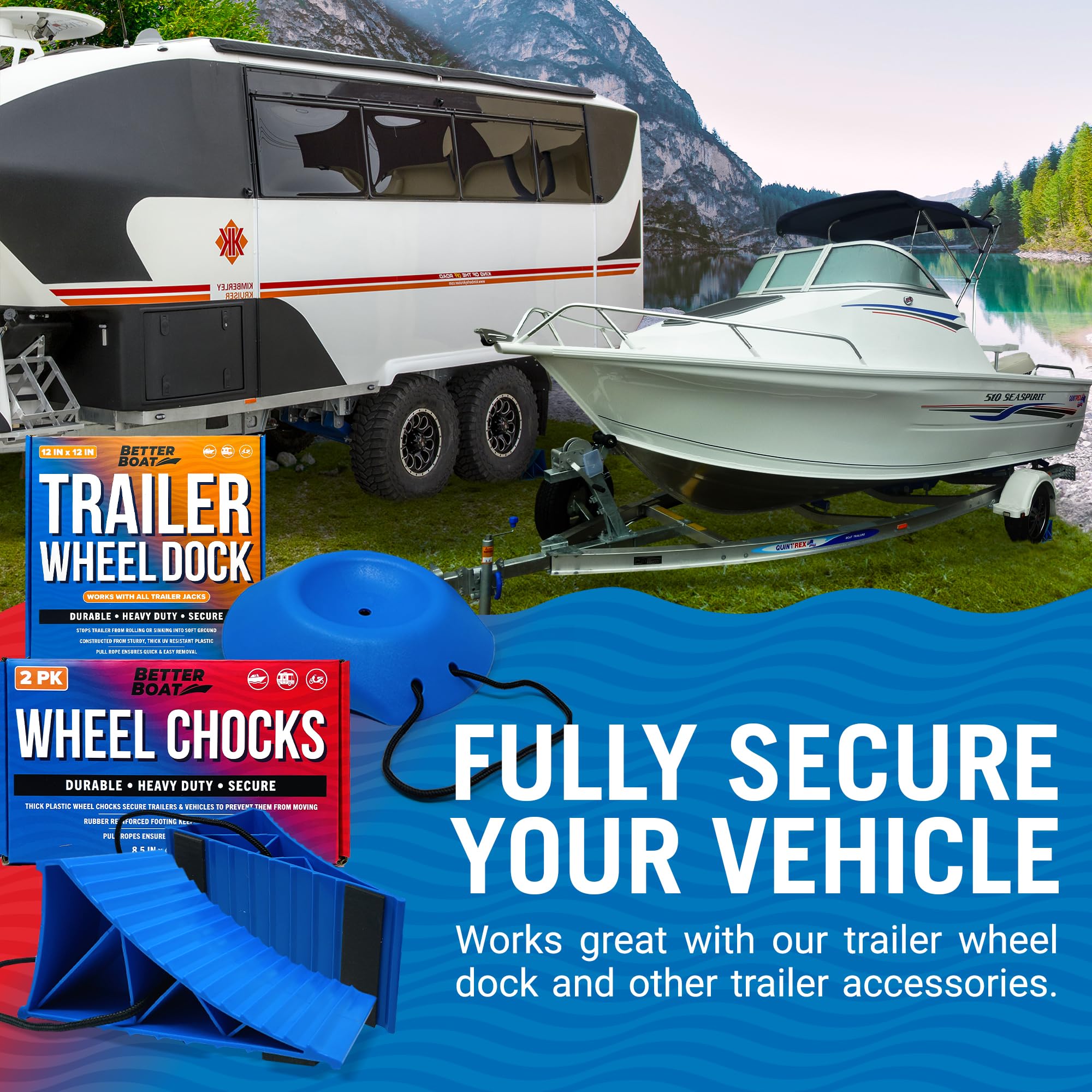 Trailer Wheel Chocks - Secure Your Boat & Trailer -4