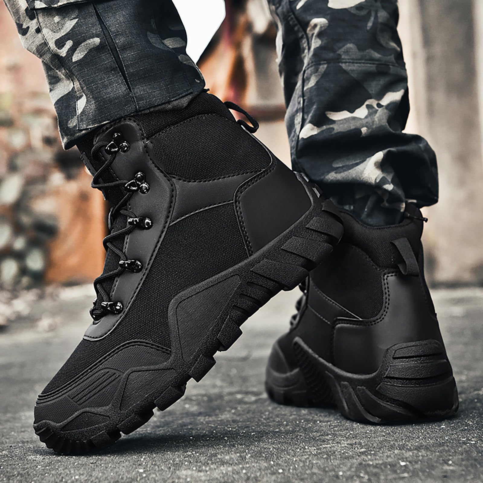 Bottes d'hiver légères à lacets pour homme