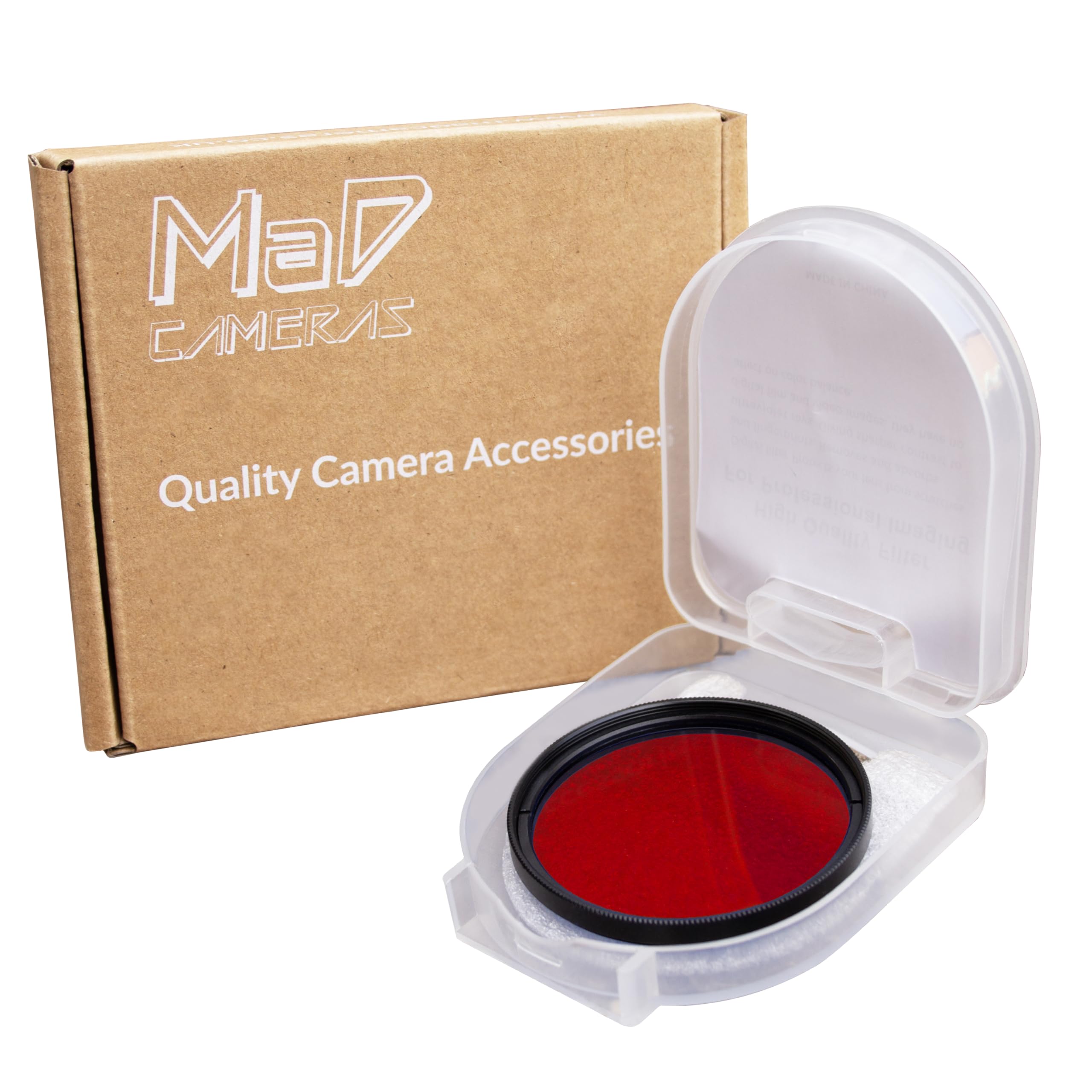 52mm Rosso Filtro per obiettivo fotografico con correzione del colore - Riduce l'abbagliamento, migliora il contrasto e la profondità per fotocamere DSLR e Mirrorless - Rosso 52mm