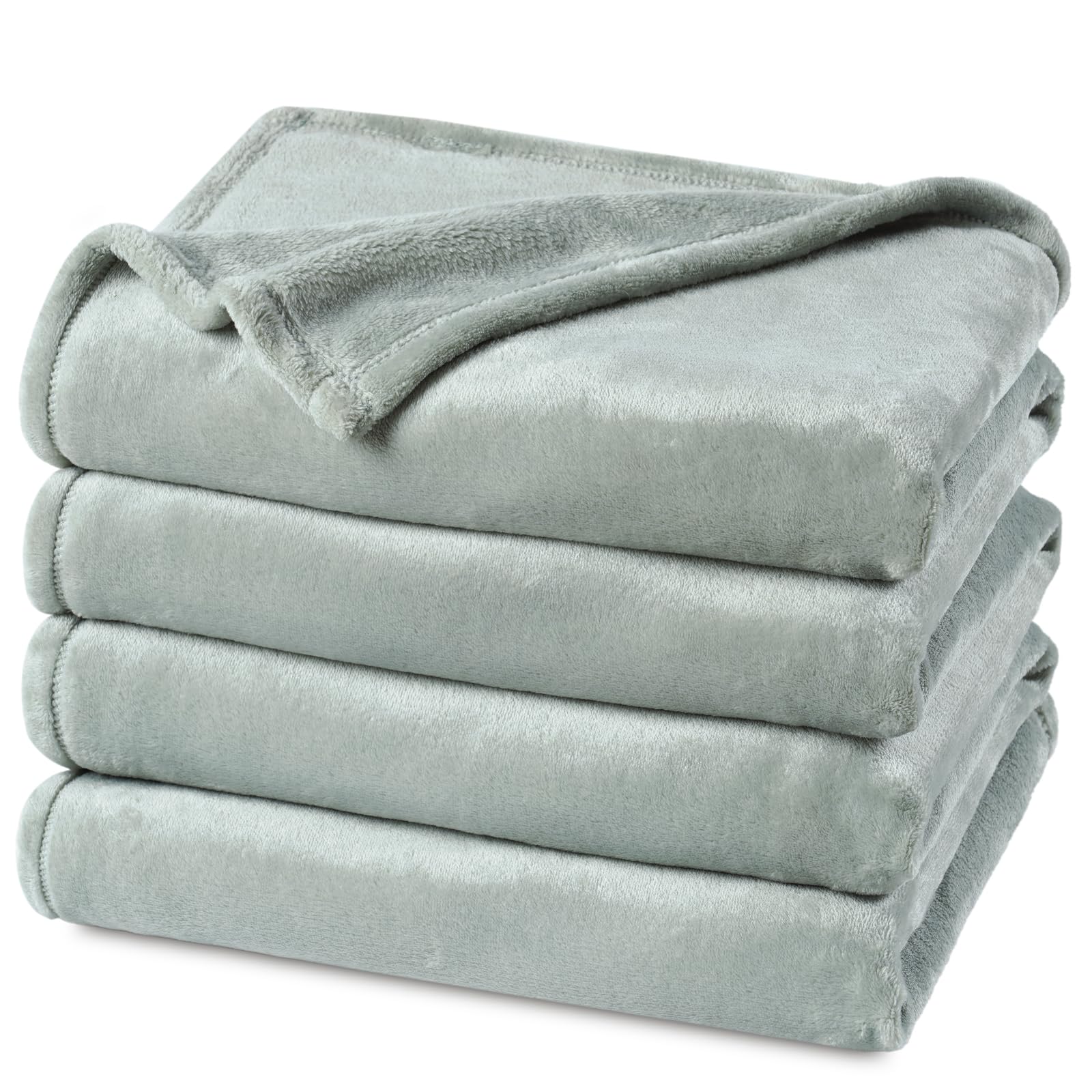 phf ultra soft fleece blanket king size, no shed no pilling luxury plush cozy 300gsm lightweight blanket for bed, couch, chair, sofa, perfect decorations gifts, 108" x 90", jasper stone