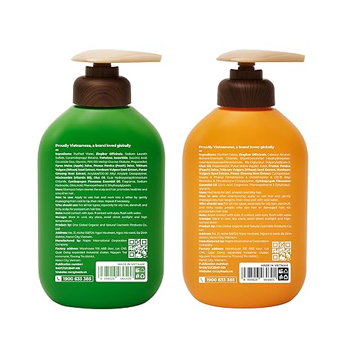 Miniatura 9 de Vietnam's Touch COCAY HOALA Ginger Lemongrass Champú y acondicionador para el crecimiento del cabello, hidratante y suave, limpieza profunda