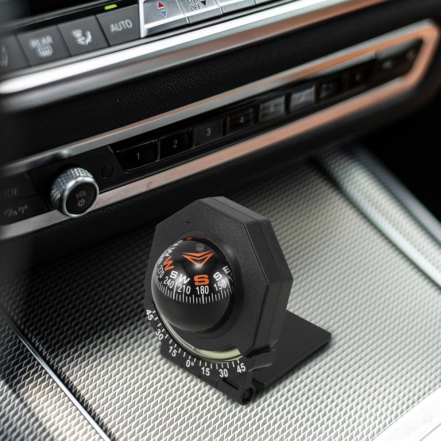 Luminous Car Compass Ball Dashboard Mount, Adjustable Auto Interior Compass for Boat, Truck, Marine Navigation and Hiking Survival