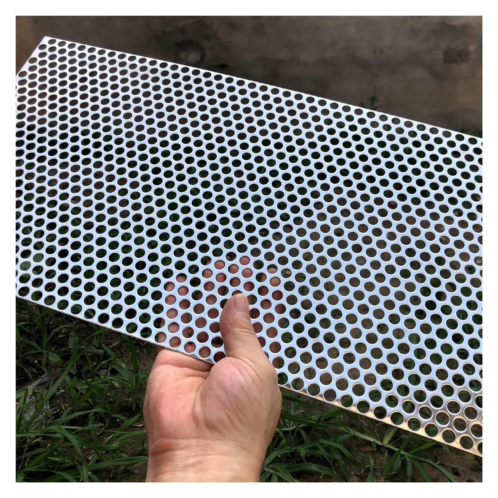 VXHCS Lamiera Metallica Perforata Lamiera in Acciaio Inox Durevole 0,8mm Divisorio di Protezione per Balconi Pannello Multiuso(0.25x1m)