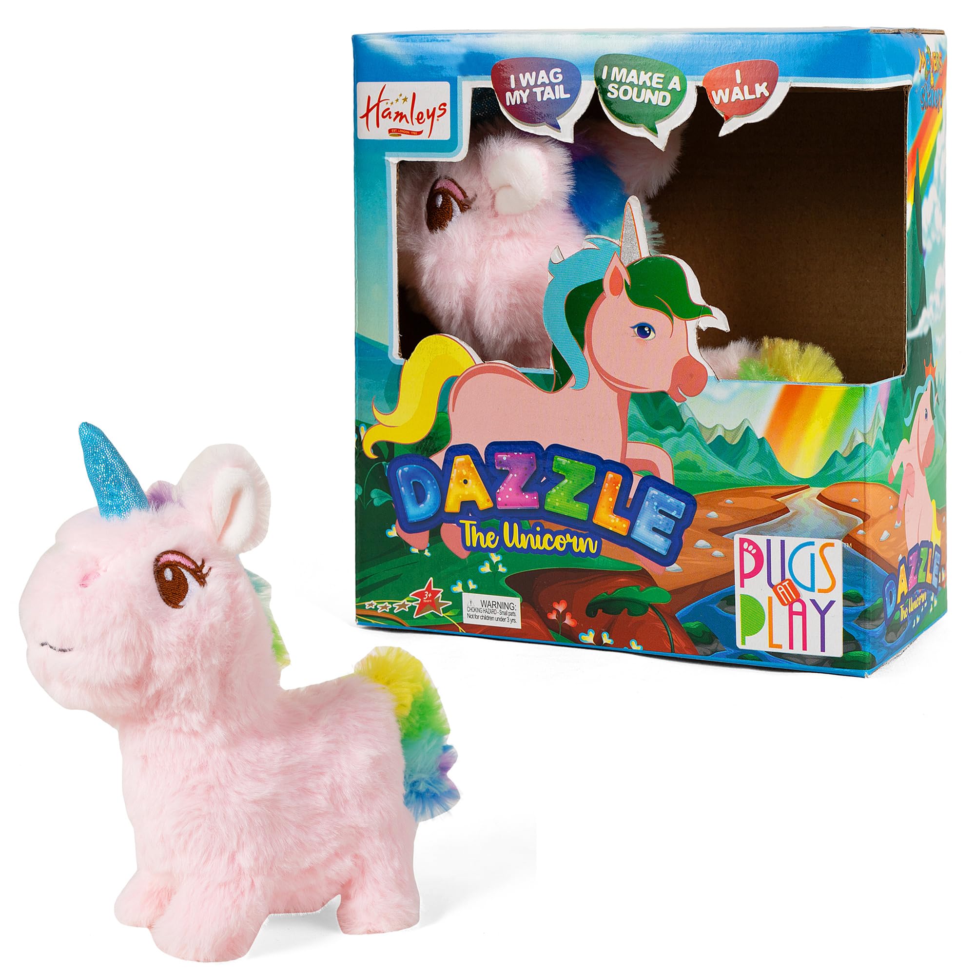 aws startups amazon ユニコーン　ぬいぐるみ Buy Hamleys Pugs & Play Dazzle The Unicorn Soft Toys for Kids, 3Y+