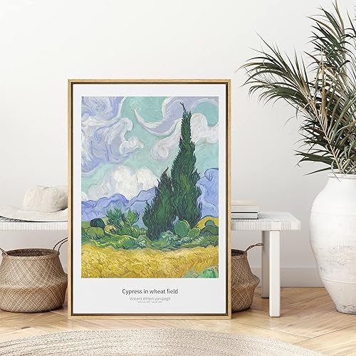 Miniatura 3 de SIGNWIN Lienzo enmarcado para pared, La noche estrellada por Vincent Van Gogh, impresiones en lienzo para decoración del hogar, sala de estar,