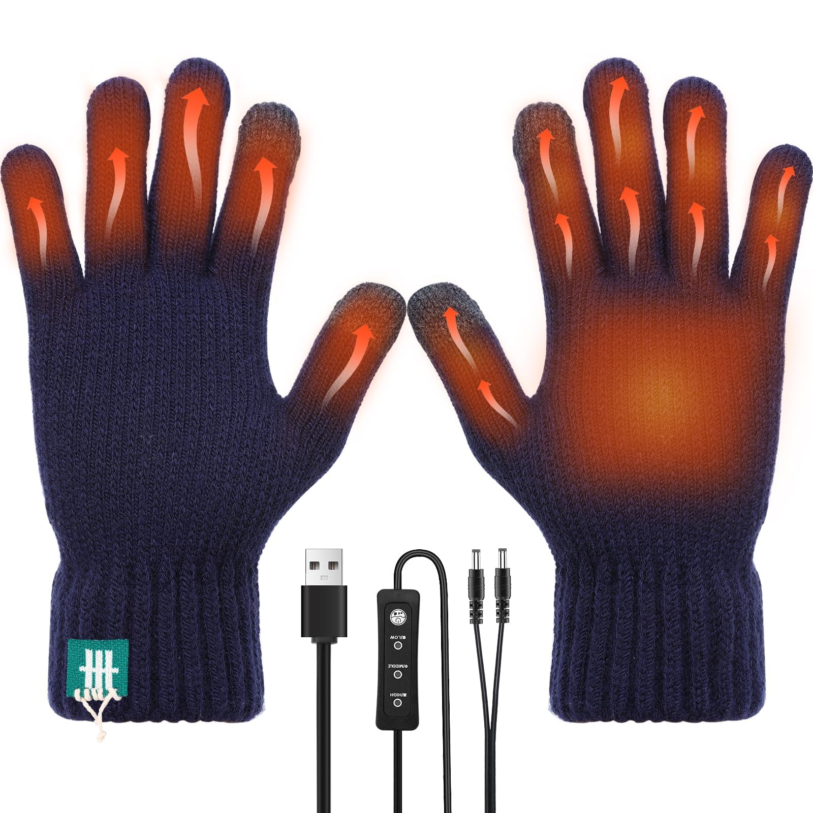Guanti Riscaldati USB - Senza Dita Per Uomini E Donne - Per Computer, Ufficio E Attività Invernali - Foto 9