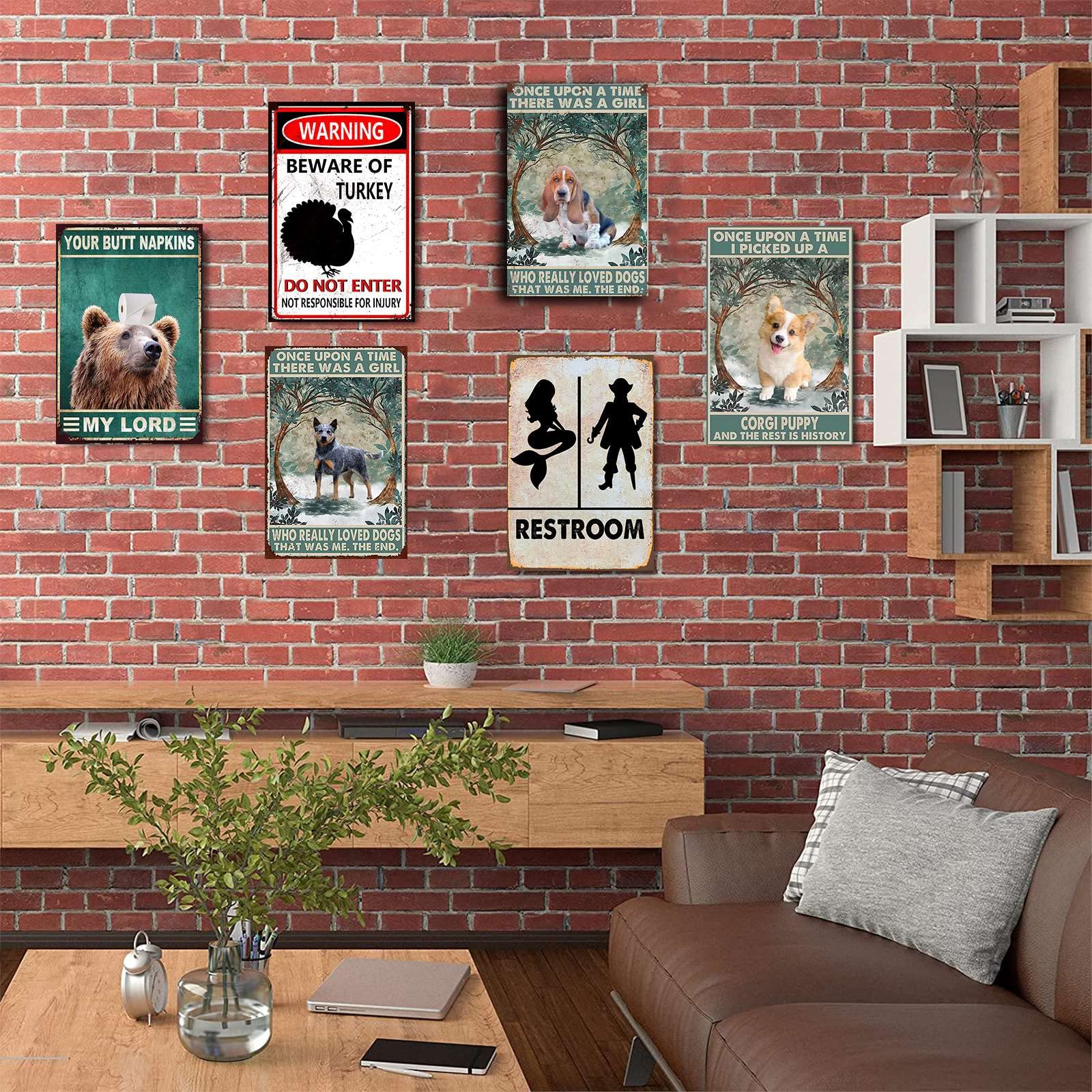 JIOBVTS Targa In Latta Basset Hound 20x30 Cm – Poster In Metallo Con Scritta 'Once Upon A Time There Was The Girl Who Really Loved Dog'