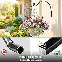 Vista 5 de Soporte resistente para colgar plantas: 2 paquetes de soporte de metal para plantas colgantes de 16 pulgadas, capacidad de peso de 80 libras