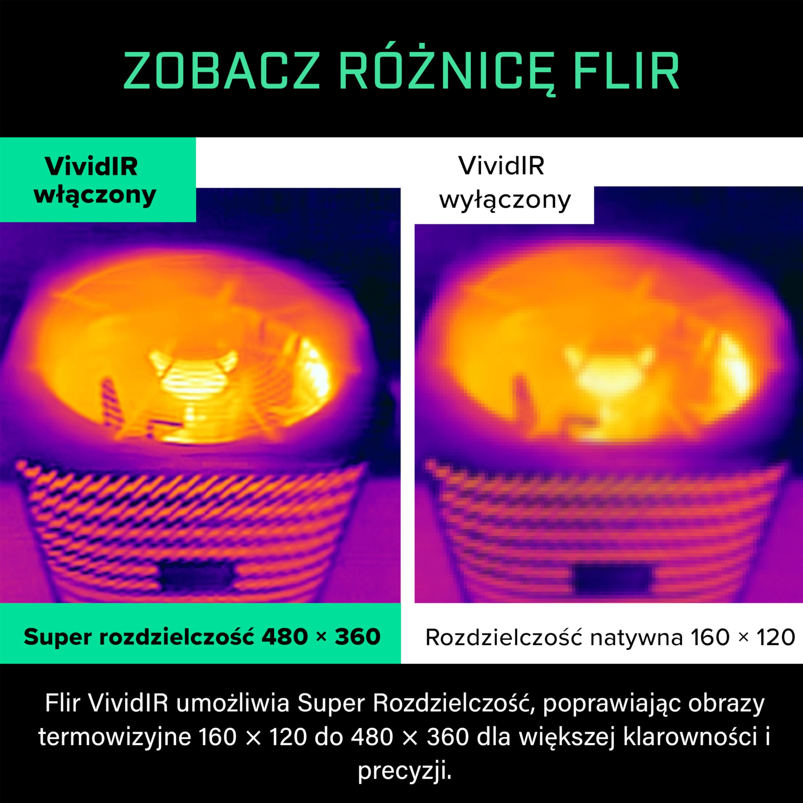 Flir One Pro – Kamera Termowizyjna Do Smartfonów Z Systemem iOS (iPhone 15 I Nowsze Z USB-C), Superrozdzielczość 480x360 (Natywna Rozdzielczość 160x120 W Podczerwieni)