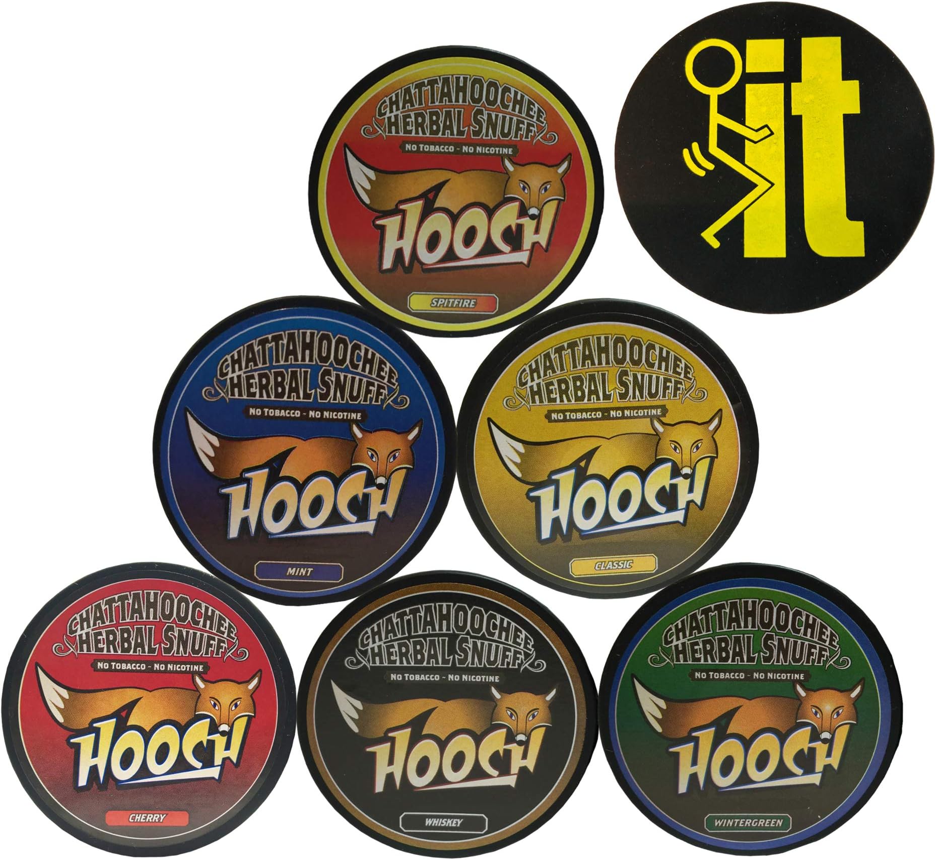 Variety Sampler Fine Cut 6 Cans with DC Crafts Nation Skin Can Cover - FIT Black