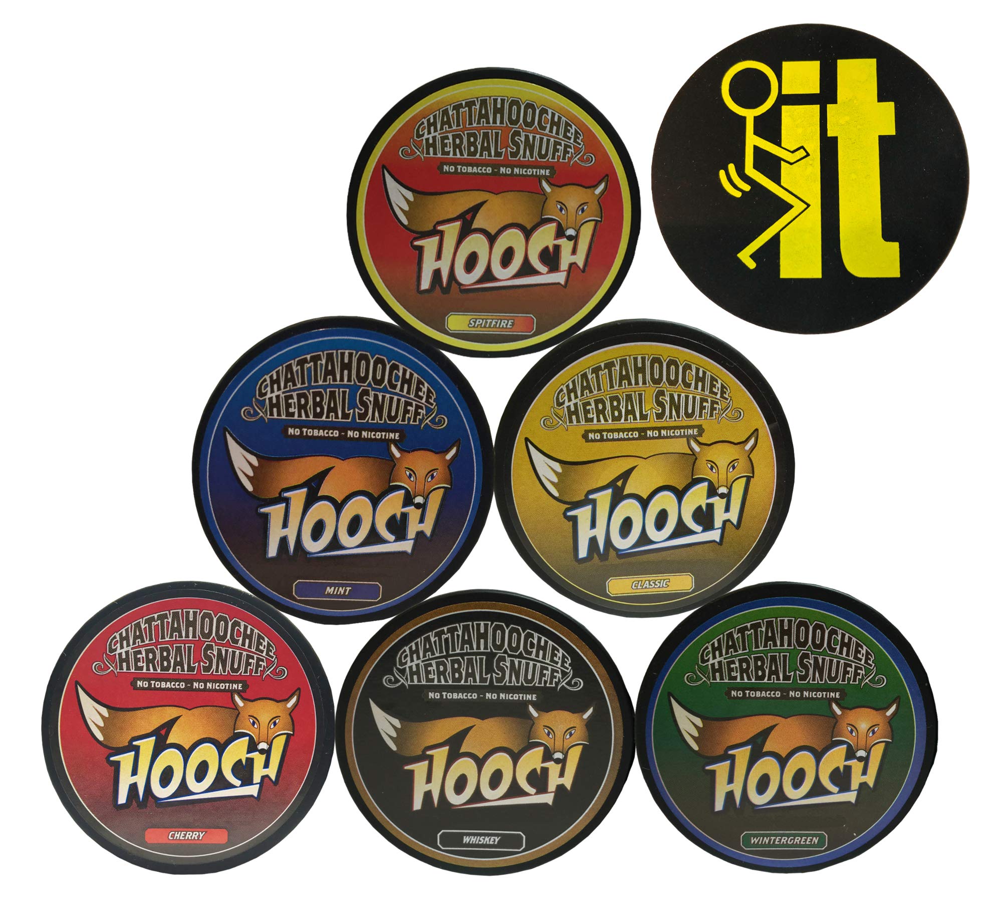 Variety Sampler Fine Cut 6 Cans with DC Crafts Nation Skin Can Cover - FIT Black