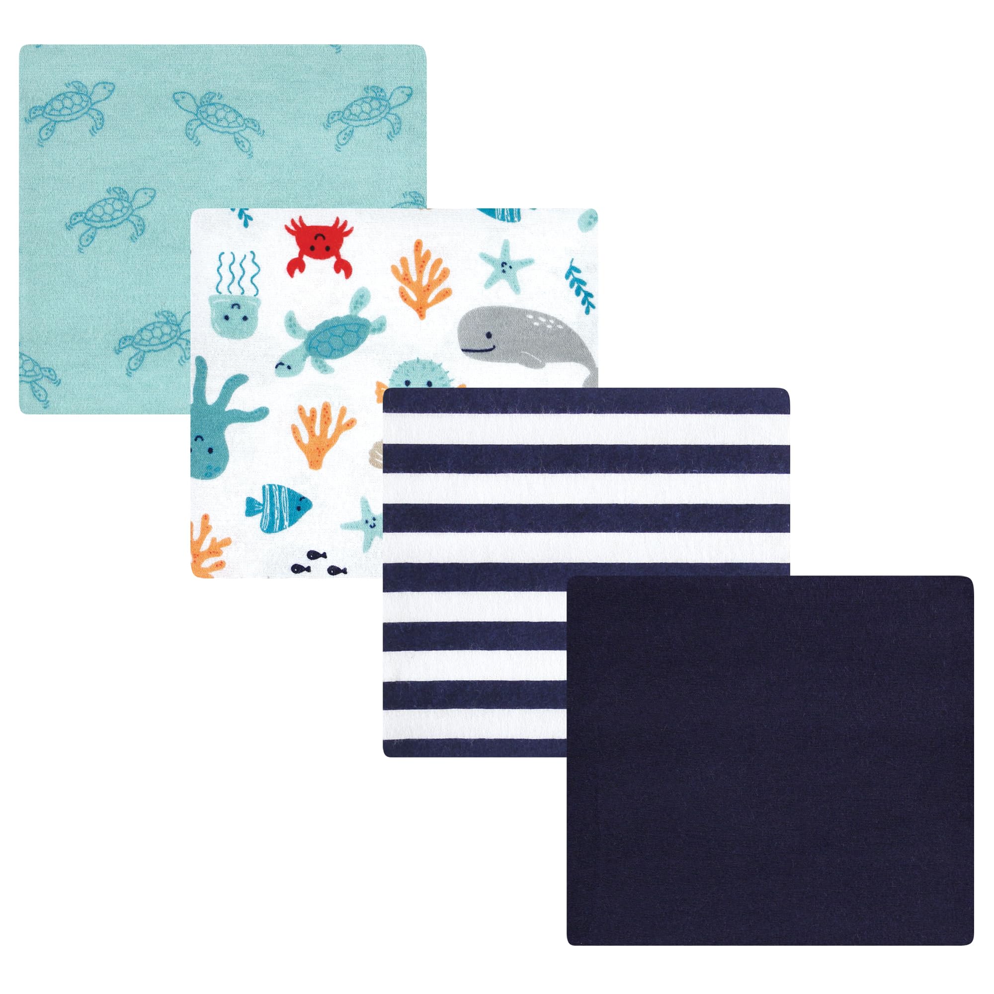 Luvable Friends Little Treasure Flannel Receiving Blankets 4pk