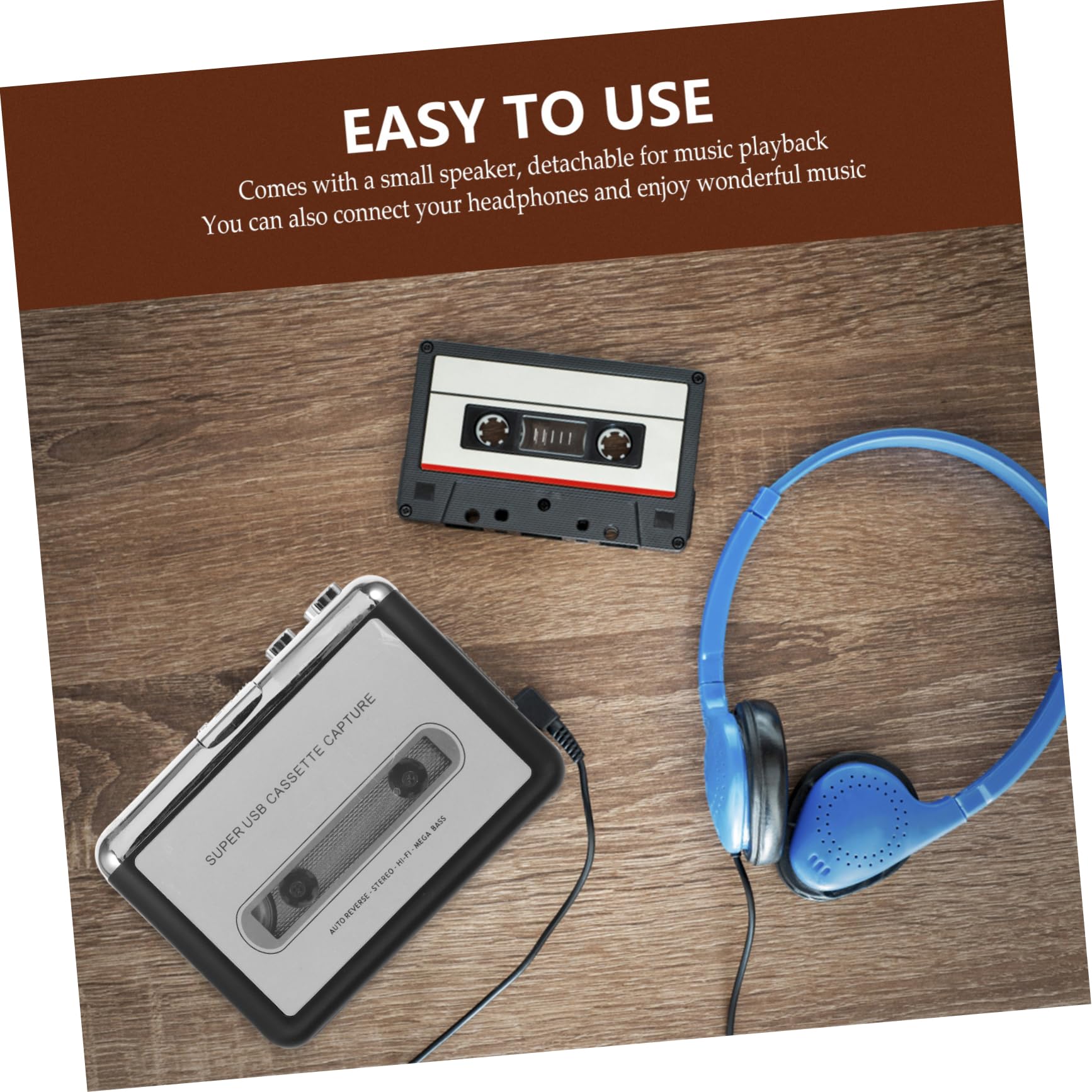 Lettore Audiocassette USB Portatile Convertitore Cassette Mp3