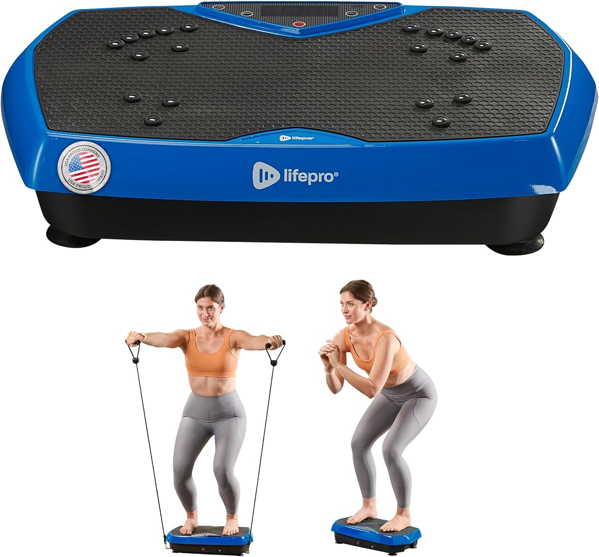 Lifepro Vibration Plate Exercise Machine with Magnetic Acupoints - Full Body Vibration Platform for Beginners and Recovery - Ideal Lymphatic Drainage Massager for Muscle Toning and Overall Fitness