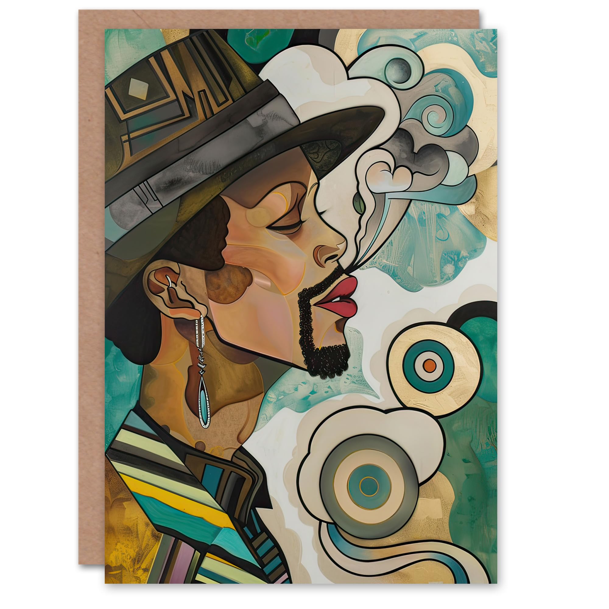 Artery8 Greeting Card Minneapolis Sound Musician Trippy Portrait Blank For Him Or Her Art Birthday Card