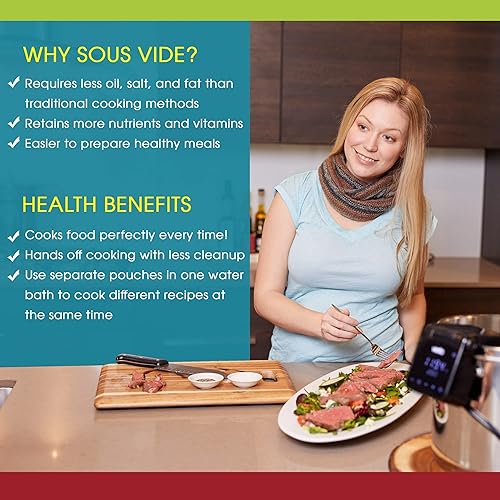 Miniatura 6 de Imersa Elite Sous Vide Olla con diseño plegable único  Potente circulador de inmersión de bomba  Aplicación habilitada con pantalla grande  por