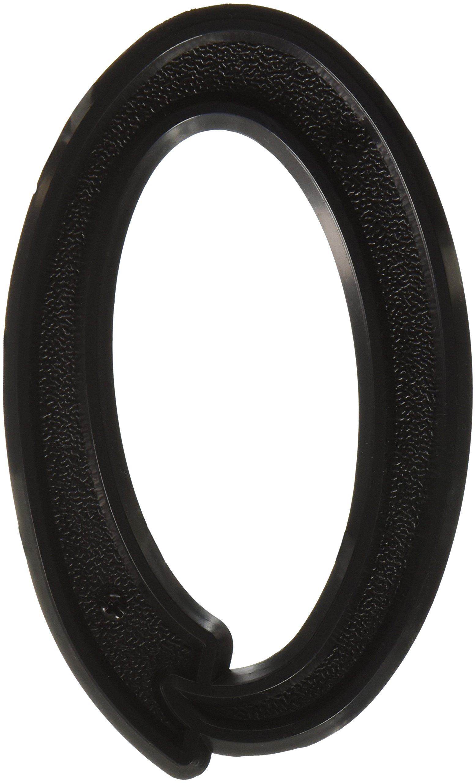 Hillman 844050 Nail On Character Number 0 Zero Sign with Predrilled Mounting Holes Includes Hardware, Black Plastic, 6 Inches 1-Sign