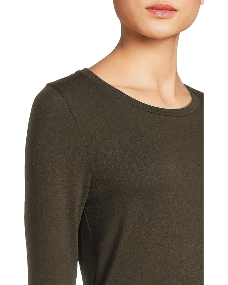 Eileen Fisher Sheer Knit Round Neck Slim Long Sleeve Tee - #4 of 5
